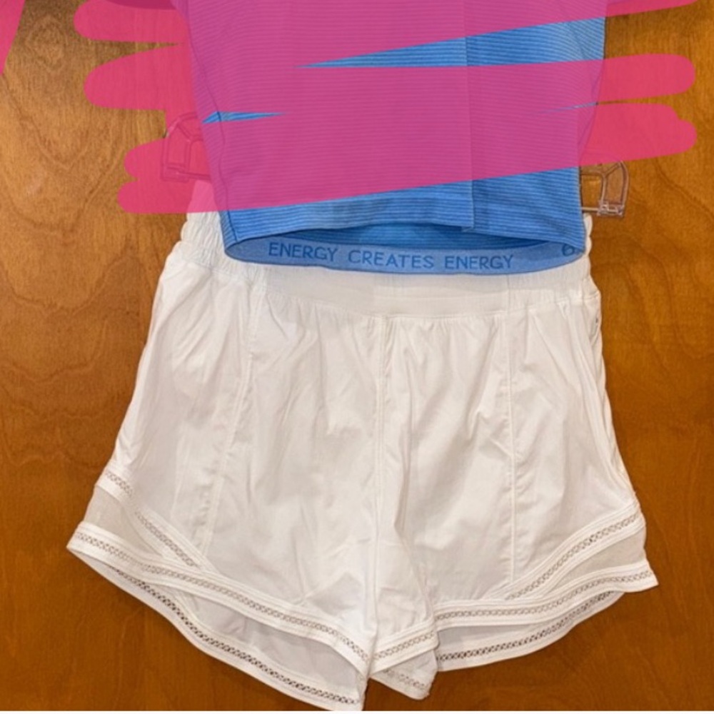 Lululemon White Shorts only
